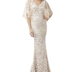 JS Collections Gown, Size 8, Cream to Candlelight